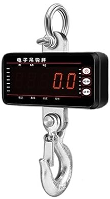 Escala colgante Báscula de grúa Digital 1500kg/1000kg/500kg con Control remoto 65 pies, báscula colgante alta resistencia, gancho Industrial LED(500KG Black)