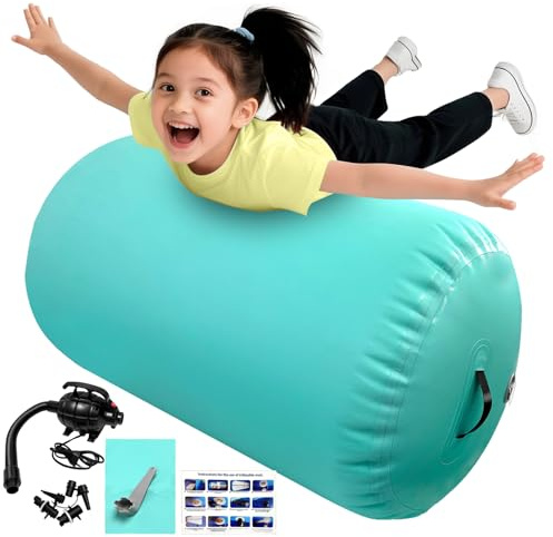PRIJESSE Gymnastics Air Roller 100x60cm Tumbler with UK Pump