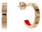 Radley Hello Love Ladies Rose Gold Red Enamel Inner Engraved Earrings RYJ1160S