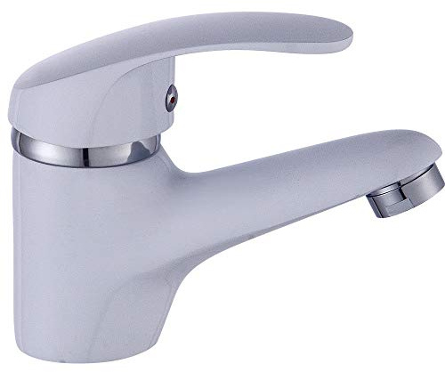 Spültisch Badarmatur Wasserhahn YUNRUX Retro Badarmatur Einhebel Mischbatterie Waschtisch Armatur Waschtischarmatur Wasschbecken Einhandmischer Bad Faucet Weiss