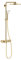 Grohe Sistema doccia SmartActive 310 Multijet THM Duo rotondo, termostato integrato, 3 getti, sistema anticalcare, serie Euphoria, 59,6 x 31 x 110 cm, colore oro lucido (rif. 26507GL0)