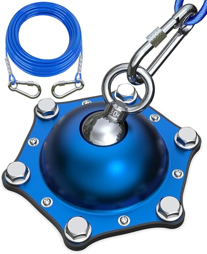 TOPKNOT Cable de amarre para perros y estaca para acampar, giratorio de 360°, sin enredos, con cable resistente de 30 pies, camino para patio, hasta 150 libras, ideal para acampar al aire libre