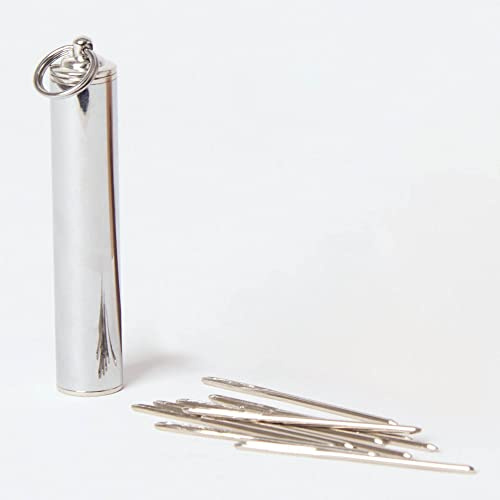 Clothes Doctor - Lot de 10 aiguilles à repriser 100 % acier inoxydable, étui élégant, avec guide d'aiguille