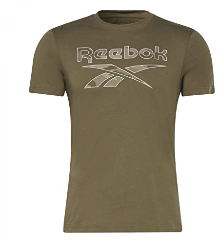 Reebok Identity Camo T-Shirt Homme, Army Green, S