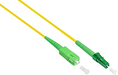 Good Connections OS2 - Cable de fibra óptica (conector LC (APC) a SC (APC), monomodo 9/125, conductor de fibra óptica, cable de fibra óptica, cable de conexión para FTTH/FTTB/FTTx/FritzBox/Router -