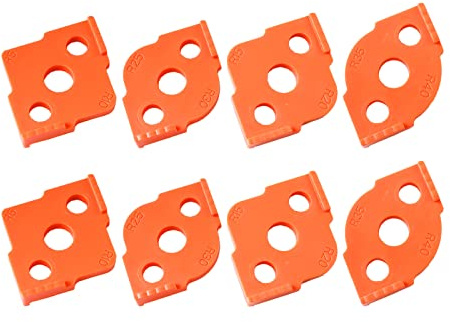 8 Stück Frässchablonen für Oberfräse, Radius Jig Router Templates Corner Routing Templates für Handkantentrimmer, Graviermaschine, Holzbearbeitungswerkzeug(R5 R10 R15 R20 R25 R30 R35 R40)