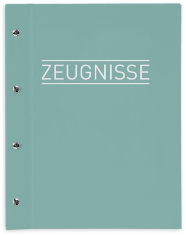 itenga Zeugnismappe mit Buchschrauben pastell mint grün erweiterbar für Kinder Jugendliche Erwachsene Mädchen Jungen