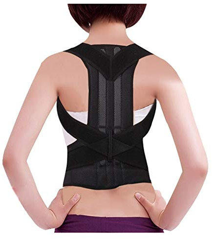 Einstellbare Magnethalter-Korrektor Korsett für Männer Rückengürtel Glätteisen Band Brace Schulter Corretor Support Stance Gürtel (Farbe: Schwarz, Größe: Klein) Good