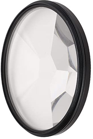 Airshi Lente Prismatica con Filtro per Fotocamera, Vetro Ottico Caleidoscopio Prisma in Vetro Filtro Rotante per Fotografia da 77 Mm