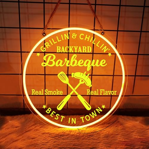 Barbecue BBQ Acryl Neonschild - 5V USB Betrieben Custom Bar Restaurant Pub Party Event Wandtischdekoration