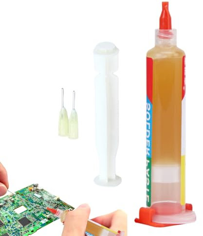 TARAKO Pasta fundente para soldar,Pasta fundente sin Lavado de 10 ml para soldar con diseño de jeringa | Jeringa de Pasta de Soldadura para teléfonos, Placas de circuitos, televisores, sensores,