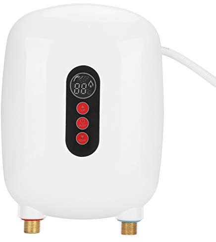 Calentador De Agua Sin Tanque, Pantalla De Temperatura De Calentamiento Rápido, Protección Contra Sobrecalentamiento, Calentador De Agua Eléctrico Para El Hogar, 6500W, 220V(Blanco)