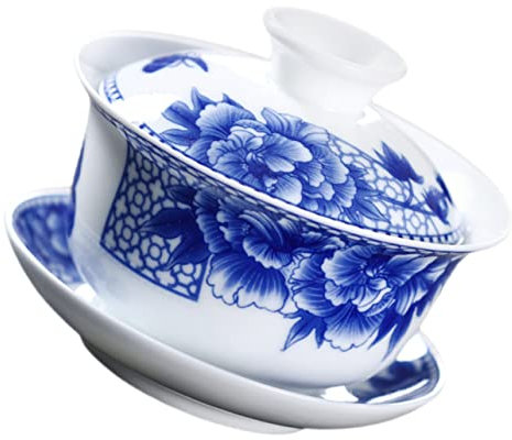 PHENOFICE Chinesische Keramik-teetasse Mit Abdeckung Kung-fu Traditionelle Teeschale Für Und Zuhause Für Nachmittagstee Und Teezeremonie