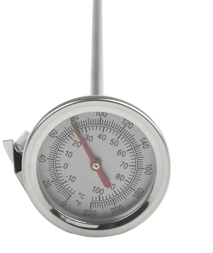 Zoegneer Thermomètre de sol à compost en acier inoxydable avec mesures précises et tige de 50 cm de long