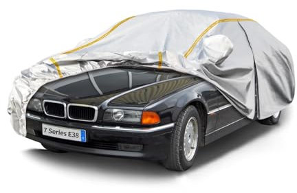 Autoabdeckung Wasserdicht für BMW 7 Series E38 (1994-1998),Vollgarage Autoplane für Regen Sonne Staub Schutz Schneeschutz,Winter Sommer Auto Abdeckplane Outdoor Atmungsaktiv