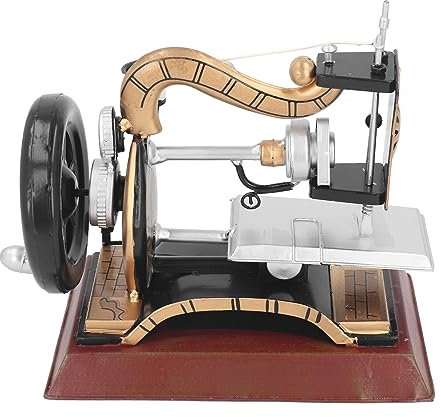 Aladeno Miniture Nähmaschine Statue Nähmaschine Tischdekoration Vintage künstlerische Handpolitur Handwerk Ornamente Möbel Nähmaschine Tischdekoration für Wohnzimmer