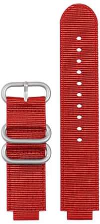 SYFCSEW Nylonarmband kompatibel mit TIMEX-Uhrenarmband Tidal Compass for Herren T2N721 T2N720 T2N739 TW2T76300 Uhrenkette 24 x 16 mm(Red-silver)