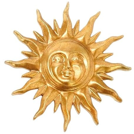 Genérico Petit Ex-Voto Sol Mural, Dorado, Colección Ex-voto 6,7 cm x 6,7 cm