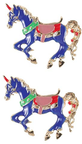 FOMIYES 2 Pièces Broche Broche Décoratif Petit Vêtements Épingle Pince à Linge s D'insigne De Col Animaux Animal De Dessin Animé Femme Métal