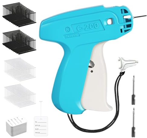 ilauke Kit pistolet d'étiquette, pistolet applicateur d'étiquettes standard pour vêtements avec tête d'épingle