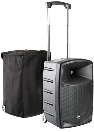 Fame Audio Voyager 12 Aktiver Lautsprecher 250W RMS 12 Zoll, Cover inklusive, Kunststoffgehäuse, EQ, Bluetooth, Akkubetrieb, Ideal für Live-Events