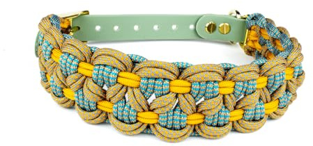 Hundehalsband Tierluxe Welle Paracord Biothane (Sommer, S Halsumfang 25-30 cm)