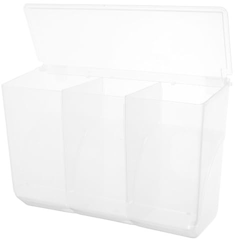 DOITOOL Comedero Colgante para Aves Diseño Antidesperdicio, Plástico Transparente, Tres Orificios, Tamaño Mediano, para Jaulas De Aves y Codornices, Alimentación Práctica y Segura