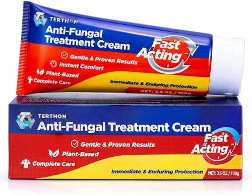 Terthon Antifungal Cream for Ringworm & Jock Itch, Fast-Acting Comfort for Groin, Body & Feet, Plant-Based Daily Skin Care, 100g