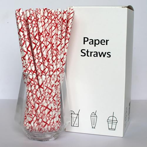 England Paper Straws (6mm x 200mm) - Pack Size 250 - FSC Certified/Food Safe/PFAS Free/Biodegradable/Eco-Friendly/Suitable for All Occasions