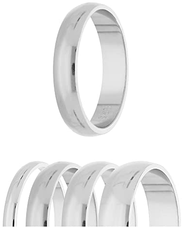 Treuheld® 925 Silber Ring - Größe 56 (16), Breite 4mm - Damen & Herren - glänzend - Geburtstag, Vorsteckring, Verlobung, Sterling Ehering, Hochzeit