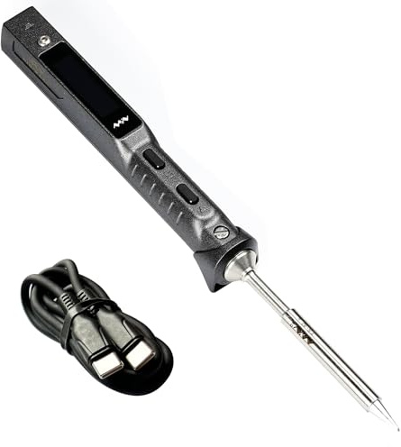 UY CHAN Original TS101 Upgraded from TS100 Type C PD DC Programmable 50-400℃ Temperature Adjustable Pocket-size Portable Soldering Iron for Field Repair (NO POWER SUPPLY)