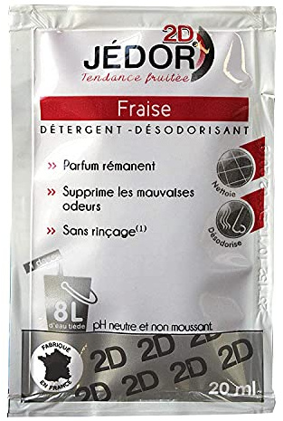 dosette 2D détergent nettoyant désodorisant - Jédor - Parfum fraise (250 dosettes)