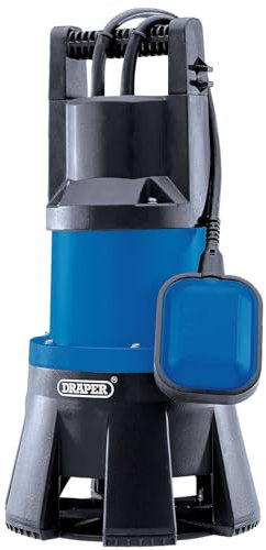 Draper 1300W Portable Submersible Dirty Water Pump|Max Flow Capacity 24960l/h Electric Pump | Thermal Overload Protection | Integrated Float Switch |10M Cable Draining Pump| 98919