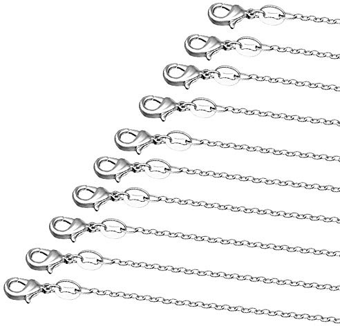 35 st halsbandskedjor för smyckestillverkning, FineGood 45 cm 50 cm 55 cm 60 cm silver halsbandsförlängare Kedjor DIY halsband kedjor för flickor kvinnor