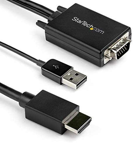 StarTech.com Cable de 3m Adaptador VGA a HDMI con Audio USB - Conversor VGA a HDMI Activo 1920 x 1080 - Macho a Macho (VGA2HDMM3M)