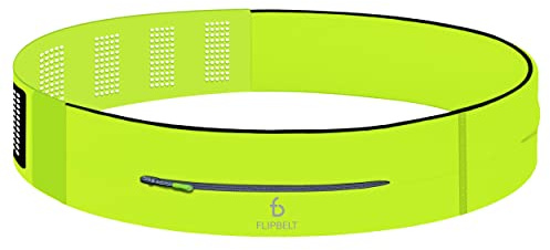 FlipBelt Verstellbarer Laufgürtel, Fitness- und Laufgürtel, für Damen und Herren, kein Scheuern, Hüftband für Handy, Schlüssel, Geld, feuchtigkeitsableitender Aufbewahrungsgürtel, US-Unternehmen