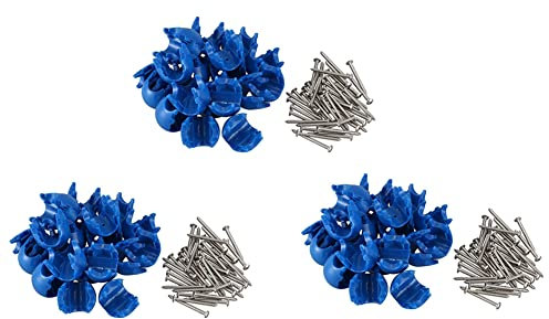 Cusstally 30-teiliges Kletternetz Kunststoff, Klettern mit Schnalle, Blau