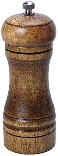 Treuil de 5 Pouces Moulin à Chili en Bois Moulin à Bois Mouvement Manuel Moulin à sel Moulin à Chili Usine de sel - Moulin à sel Moulins à sel et à Poivre (comme Le Montre l'image)