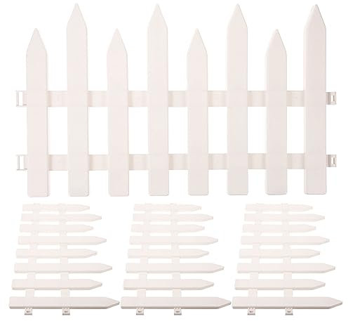 OSALADI Clôture De Jardin Décorative En Plastique 4 Pièces Bordure Décoration De Jardin Facile À Utiliser