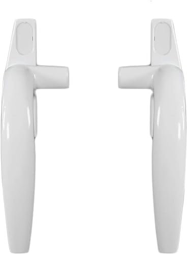 Window Handle,Window Latch, A Pair of Window Handles, Extrapolation of Door and Window Handles Window Handle Window Lock Rotate Alloy Door Handle (Color : White) (Color : Bianco)