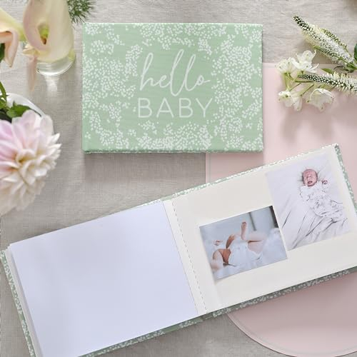 Fabric Hello Baby Shower Photo Album with 24 pages Self Adhesive Photo and Blank Pages
