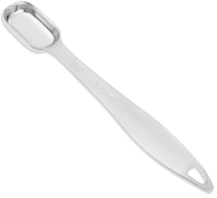 KALIONE 3/4 Teaspoon Stainless Steel Single Measuring Spoon (3.75 ml | 3/4 TSP | 1/4 Tbsp | 3.75 cc | 1/8 oz) Long Handle Rectangular Individual Measuring Spoons, 571620_1_365XPxs4D