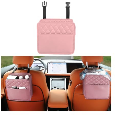 JNNJ Cestino Auto Pieghevole E Impermeabile, Cestino per Auto Rosa