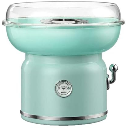 DSDGVDFBV Verde, Macchina Zucchero Filato Marshmallow, Creatore Macchine Popcorn Mini Dolce Portatile Completamente Automatico Elettrico Feste Compleanno Famiglie Regalo Carnevale per Bambini