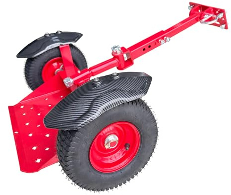 FINALAWOLF Wheels Rasenmäher Sulky für Rasen- und Landschaftsprofis, Schutzblech-Design, rutschfestes Design, Vakuumreifen (rot)