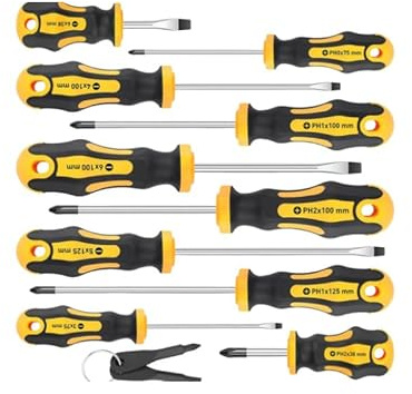 Juego de destornillador magnético de precisión profesional con agarre acolchado