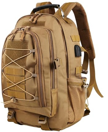 aiGear 35L Sac à Dos Tactique/Sac a Dos Voyage pour Hommes et Femmes Kaki