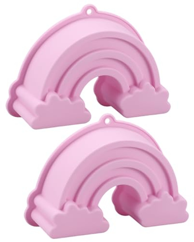 SGSCFG 2 Stücke Regenbogen Silikonform, Kuchenform, Backwerkzeuge, Küchenartikel, Geeignet Für DIY -Schokolade, Käse, Süßigkeiten.