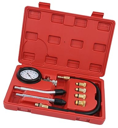 OUNONA Manomètre De Pression De Cylindre Pour Moto Et Voiture Détecteur De Fuite Testeur De Compression Avec Adaptateur De Raccord Rapide