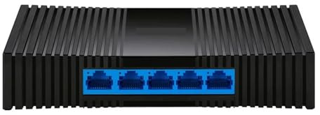 Switch di Rete, Switch A 5 Porte 2500Mbps 2 Splitter Da 5 Gigabit BASE-T Ethernet Mini TL-SH1005 Switch For Centro Reti Domestiche And Play,Affidabile(SE1005)